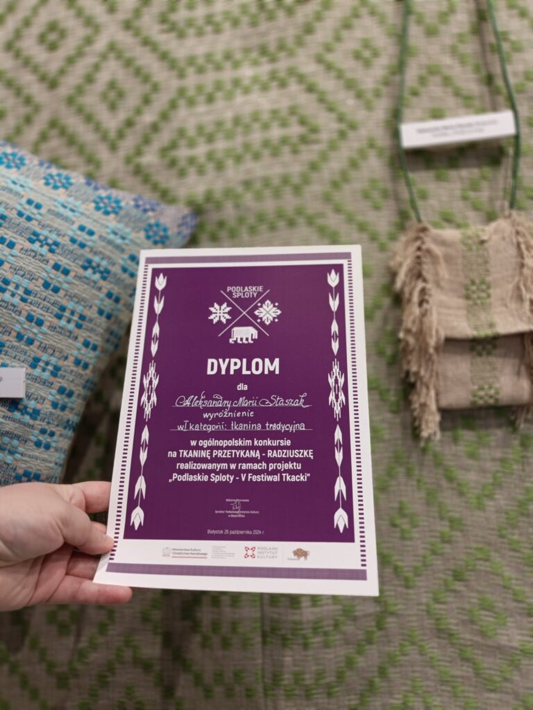 Podsumowanie Ogólnopolskiego konkursu na tkaninę przetykaną. Fot. Aleksandra Staszak